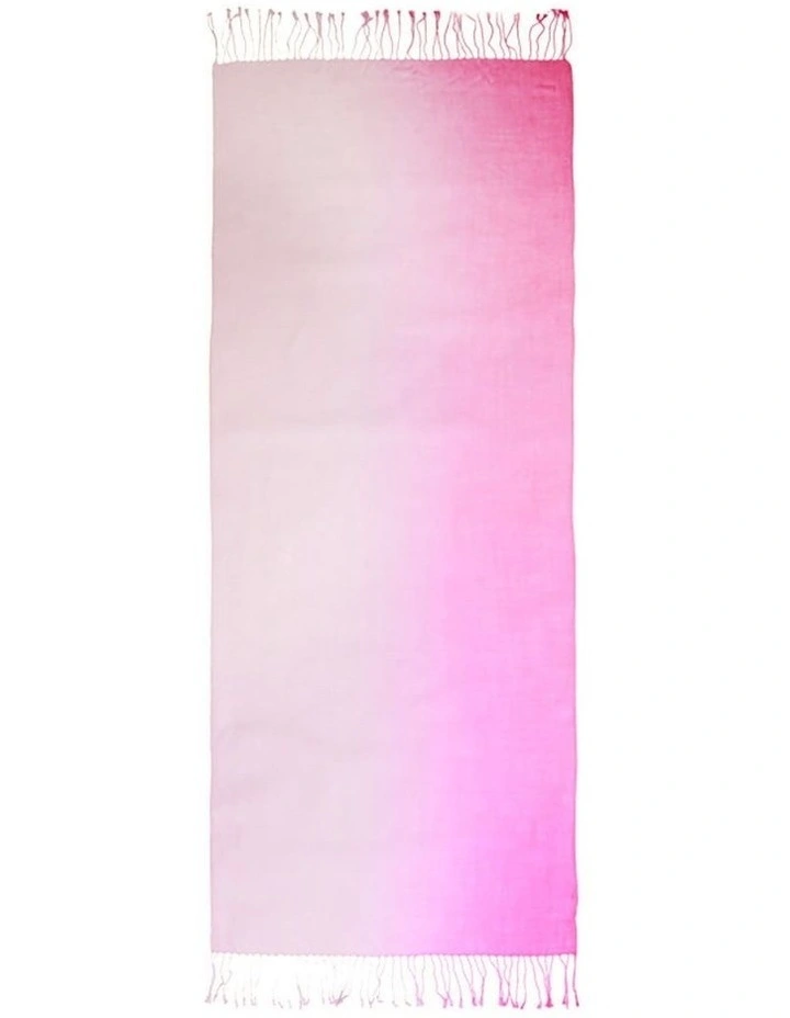 Merino Wool Tie Dye Scarf in Pink/Rose