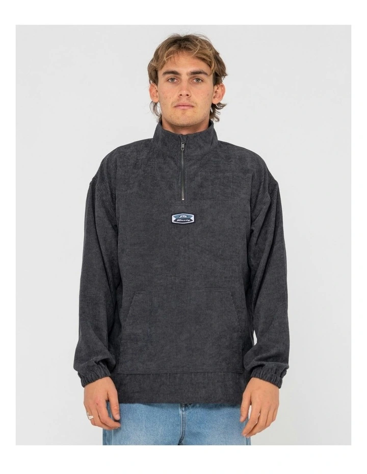 Houston Cord Comfy Sweat Top in Grey