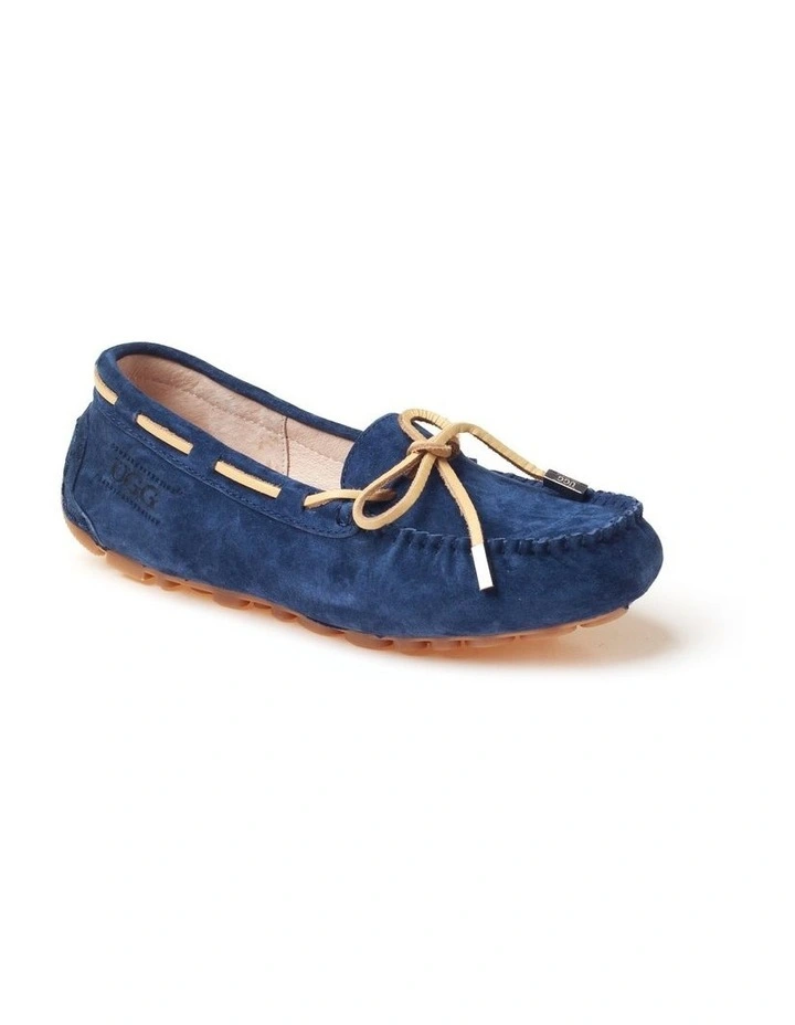 Aven Lace Moccasin in Navy
