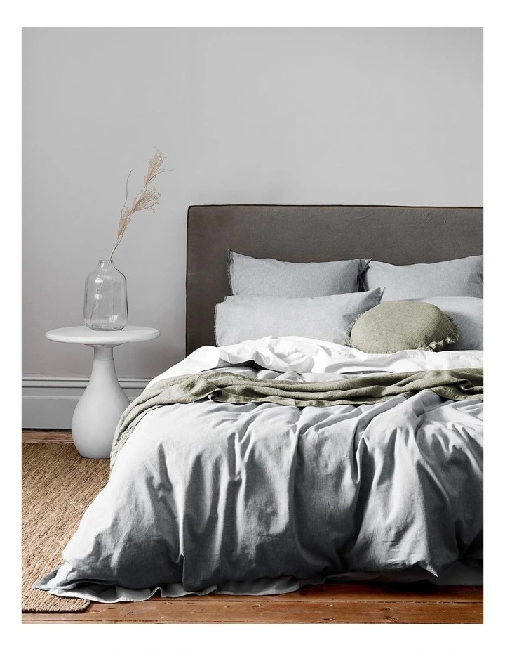 Chambray Fringe Bedlinen Collection in Dove