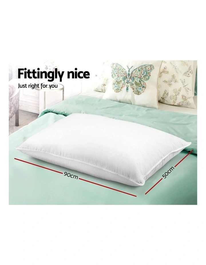 King Size 4 Pack Bed Pillow Medium*2 Firm*2 Microfibre Fiiling