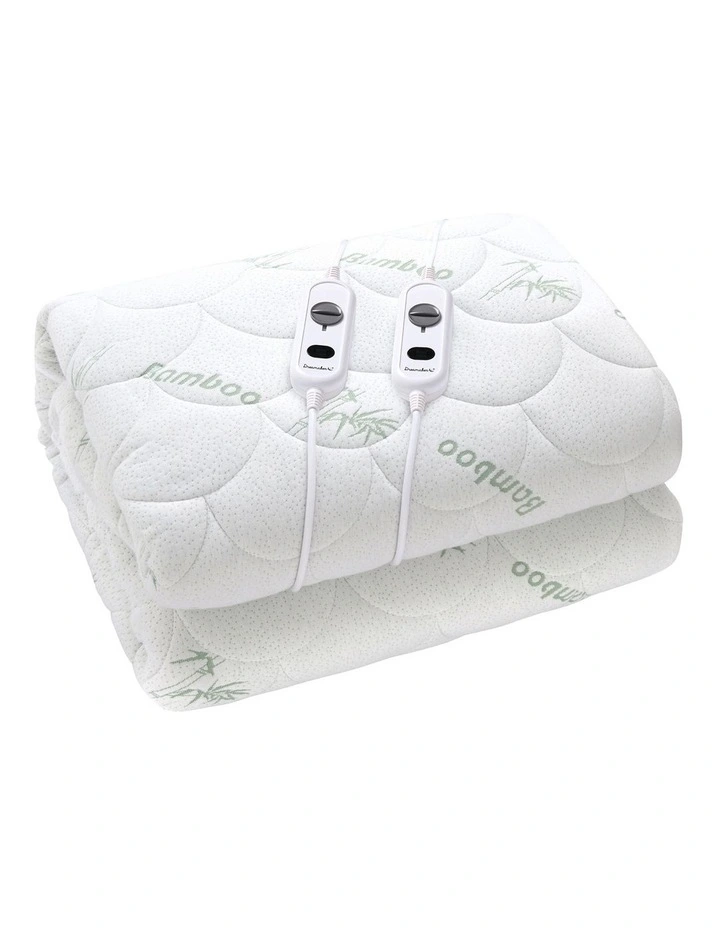 Bamboo Quilted Electric Blanket in White