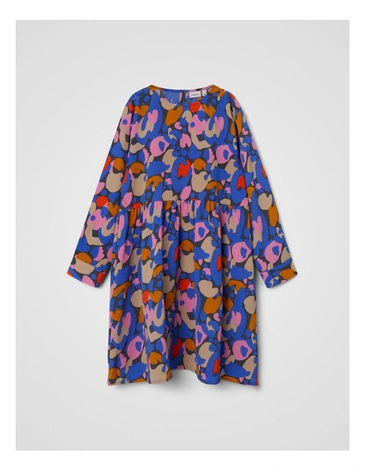 Millia Long Sleeve Dress in Dazzling Blue