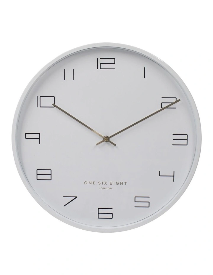 PIXIE Silent Wall Clock 40cm in White