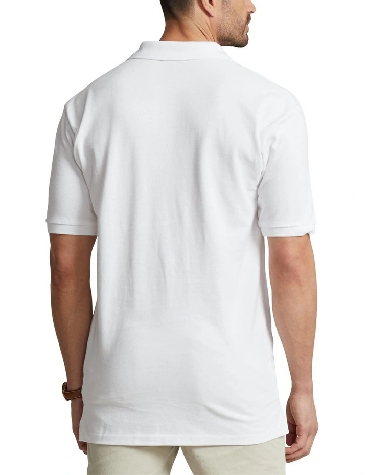 Big & Tall The Iconic Mesh Polo Shirt in White