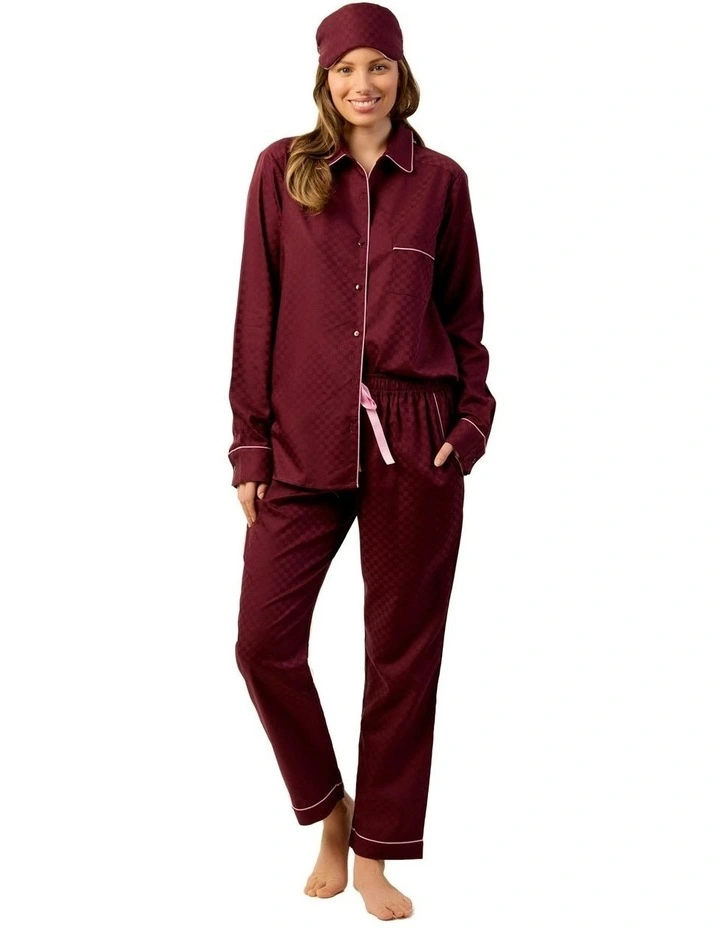 Bordeaux Pyjama Set in Wine