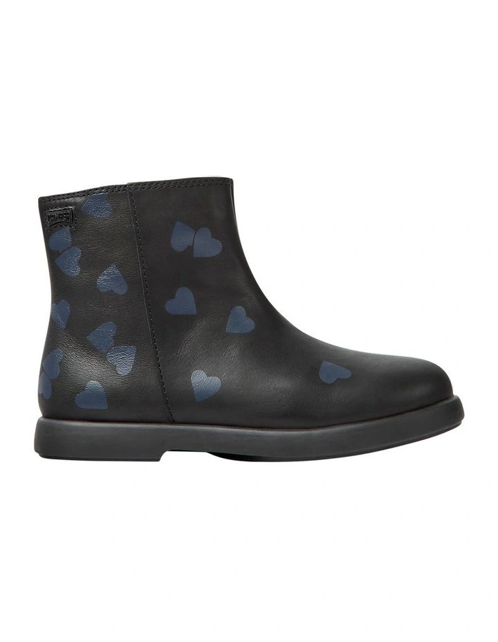 Twins Little Hearts Youth Boots in Black