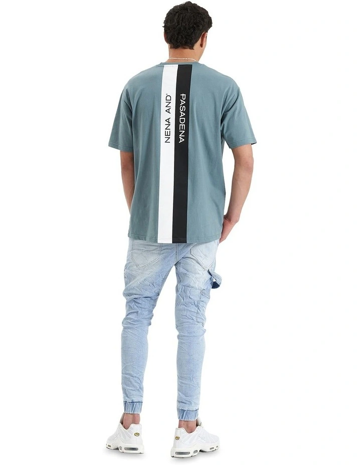Keystone Heavy Box Fit Tee in Blue