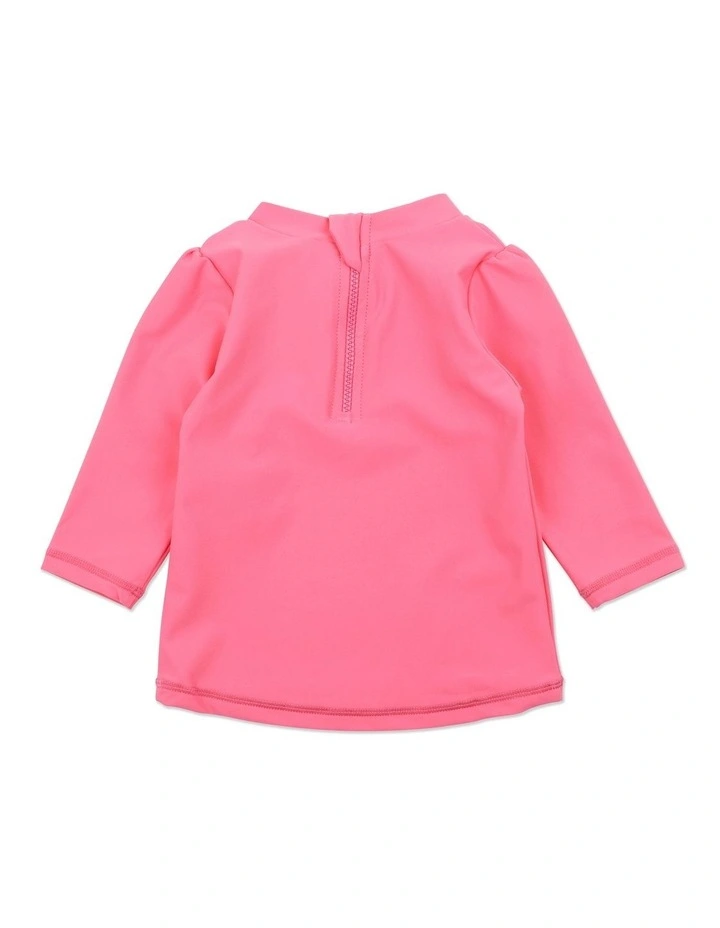 Long Sleeve Swim Top in Fuchsia