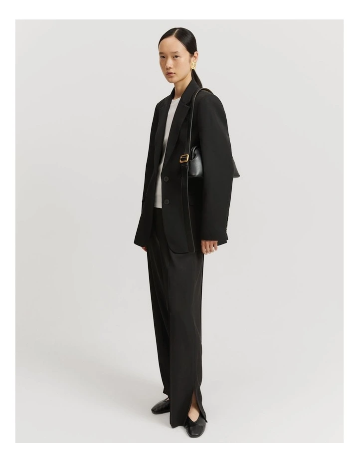 Satin Pull-on Pant in Black