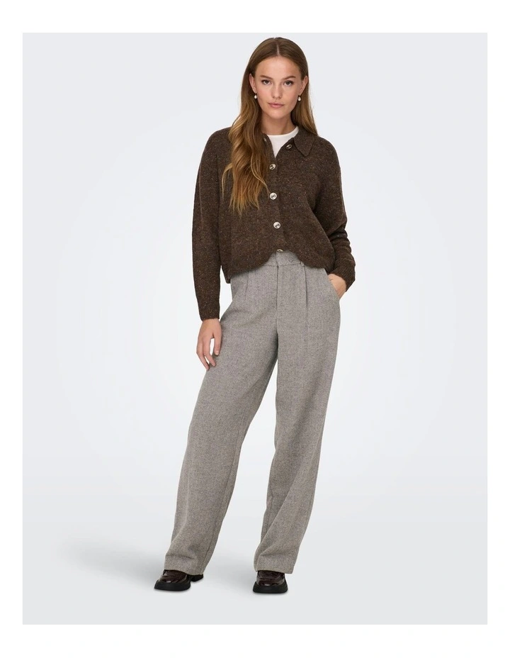 Venezia Buttoned Cardigan in Chestnut