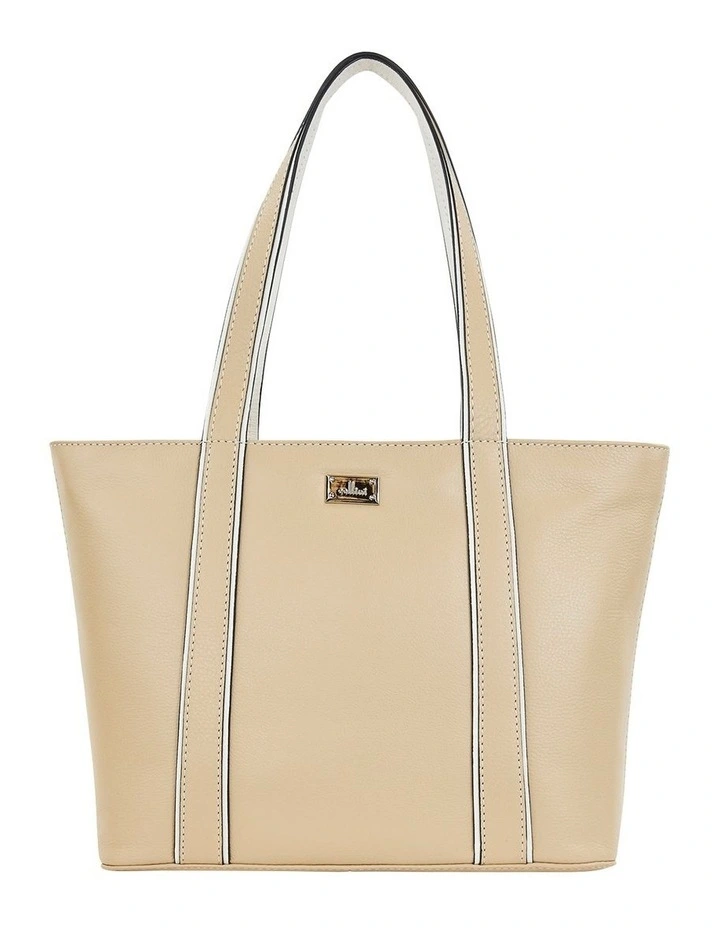 Kiama Leather Tote in Sand