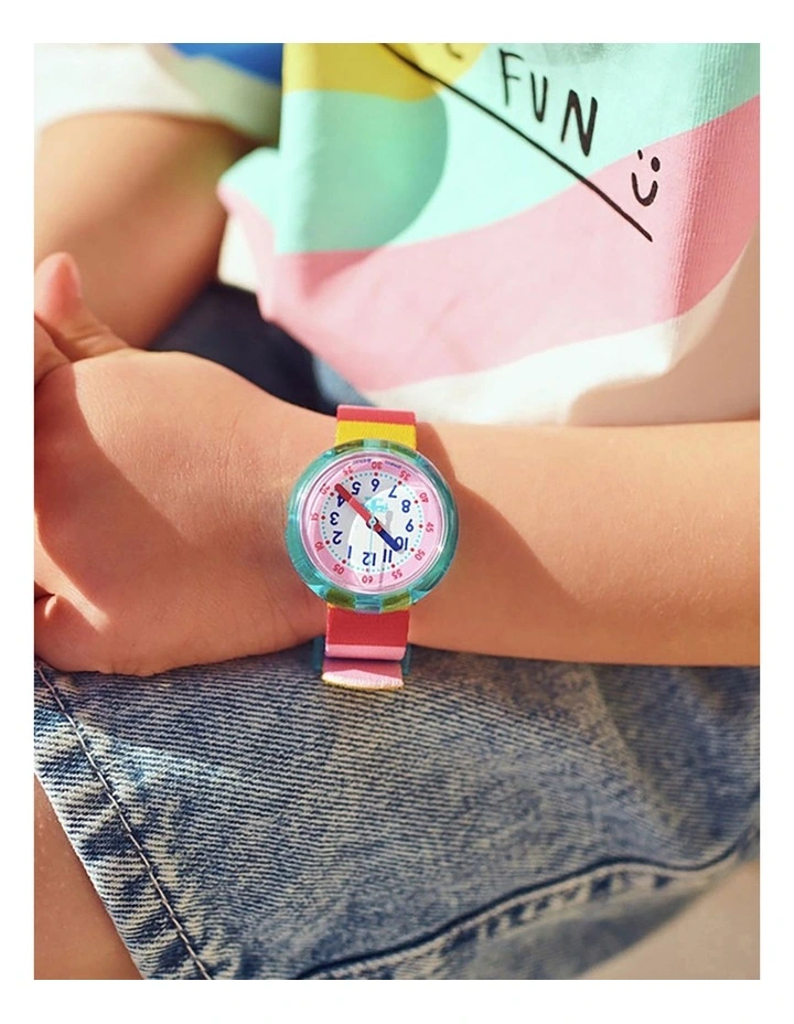 Stripy Watch in Pink