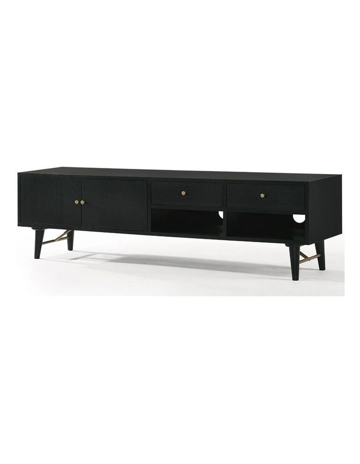 Rania Veneer TV Entertainment Unit 170cm Black Ash