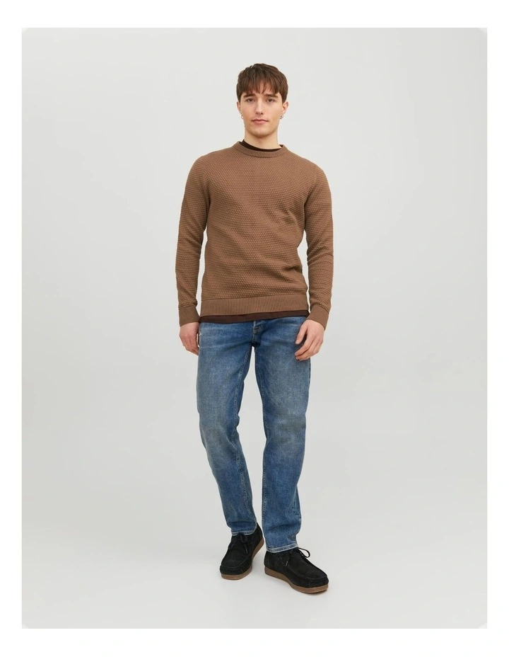 Atlas Crew Neck Knit in Tan