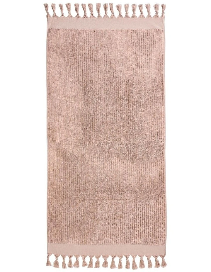 Paros Rib Bath Towel Range in Shell