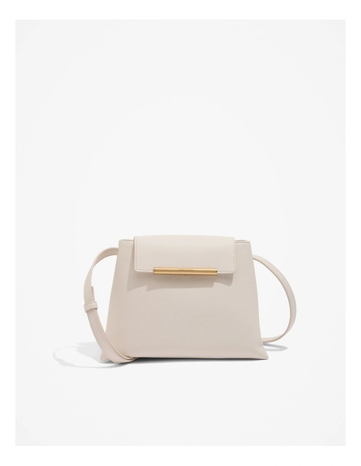 Folded Detail Crossbody Bag in Oyster