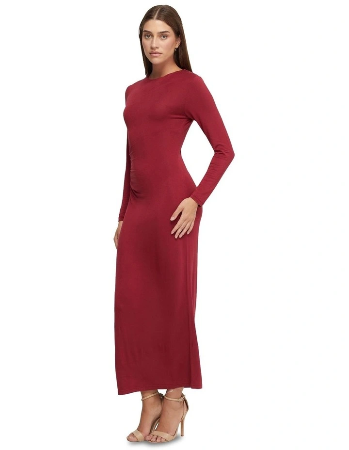 Hartley Jersey Dress in Plum