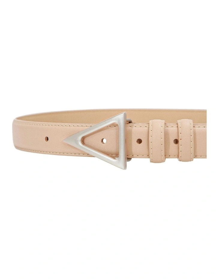 Bermuda Triangle Leather Belt in Cappuccino