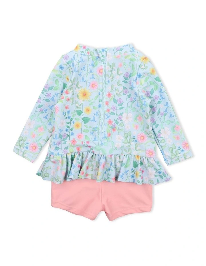 Kelsey Ls Rash Top Sunsuit in Kelsey Print