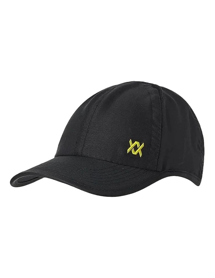 Perforated Tennis Cap in Black
