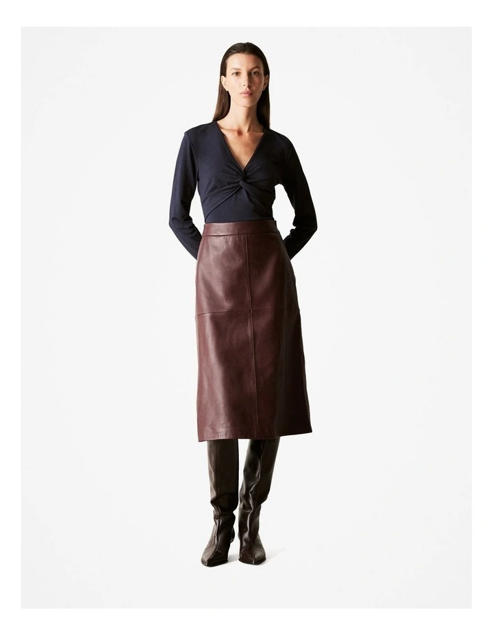Cotton Modal Twist Front Top in Night Sky