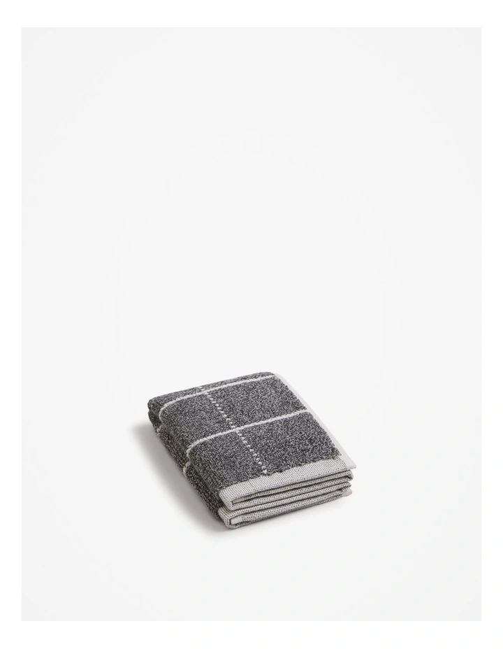 Kiko Australian Cotton Face Washer in Charcoal Marle