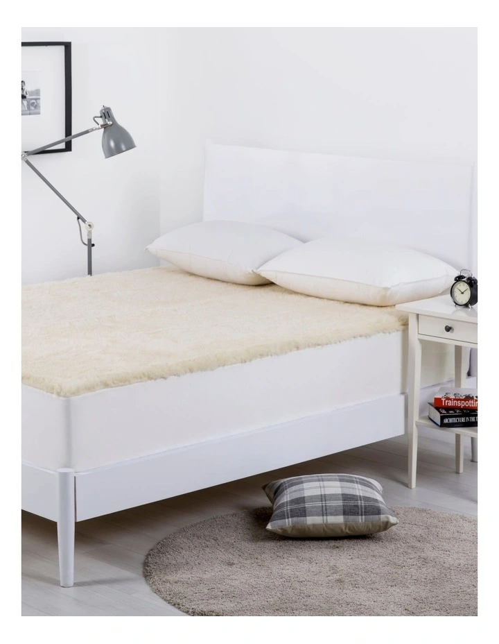 350Gsm Washable Alpaca Wool Fleece Underlay Underblanket in White