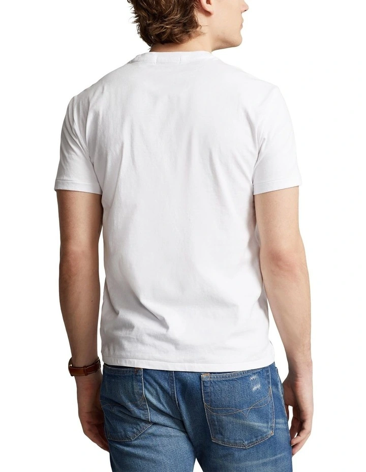 Custom Slim Fit Polo Bear Jersey T-shirt in White