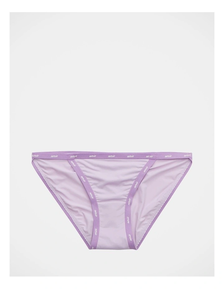 Microfiber String Bikini Underwear in Violet Flurry