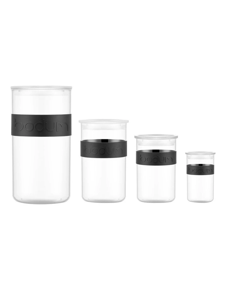 Presso Food Storage Containers 12 Piece in Clear/Black