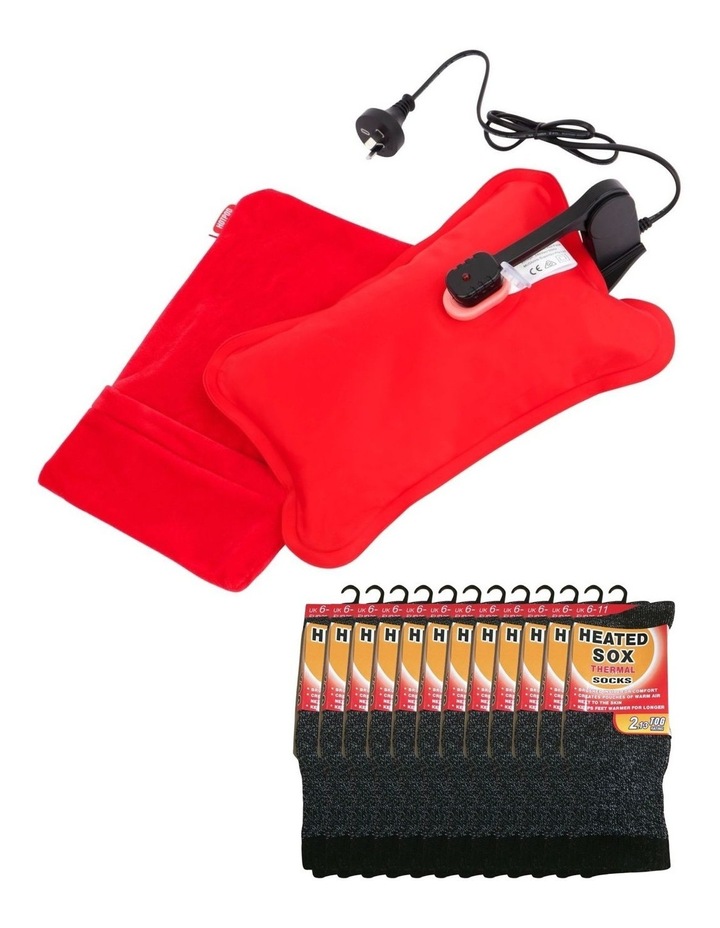 Electric Hot Pack with Thermal Socks 12 Pairs in Black