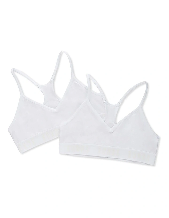 Super Stretchies Racer Crop 2 Pack in White