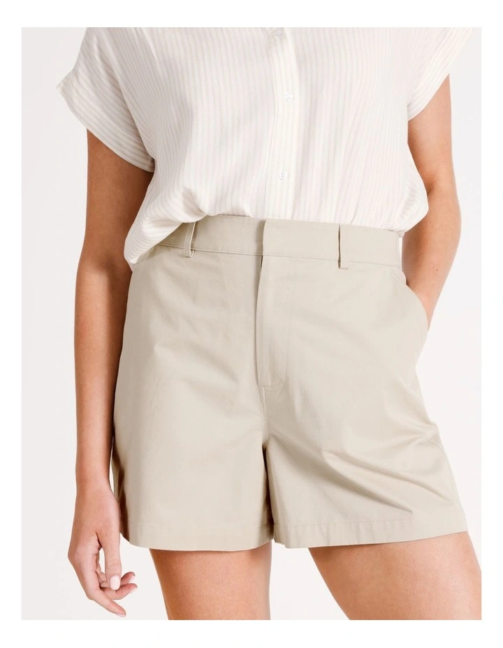 Organic Chino Short in Flesh