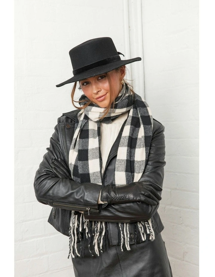 Nyssa Scarf in Ivory/Black
