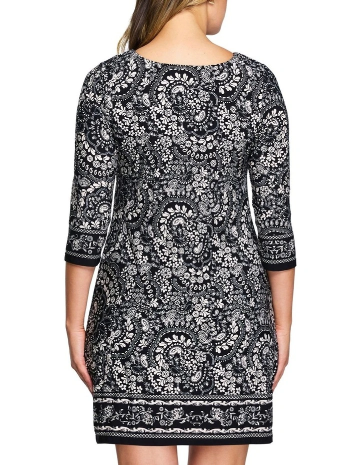 Floral Paisley Tunic in Black