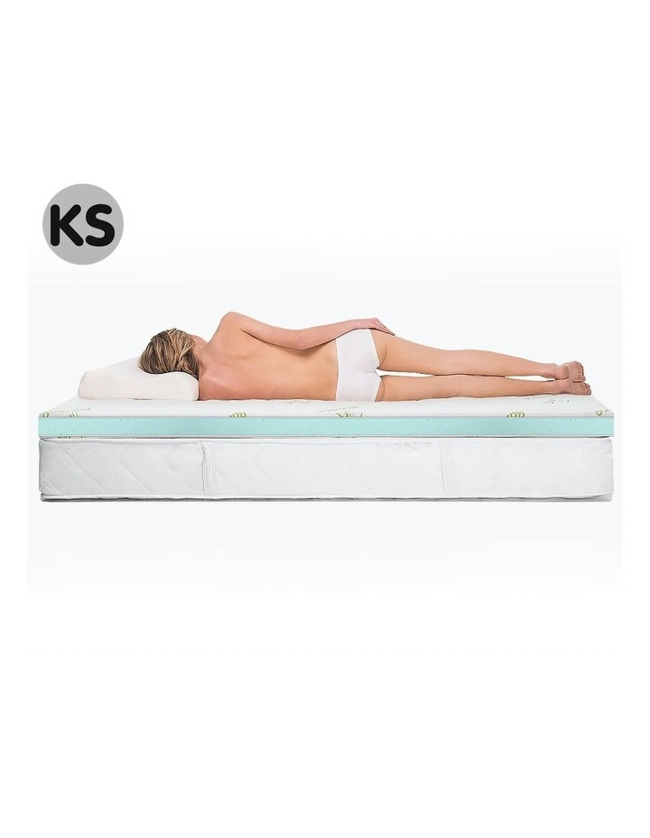 Cool Gel Memory Foam 8cm Mattress Topper Bamboo Fabric Cover Ecologic King Single