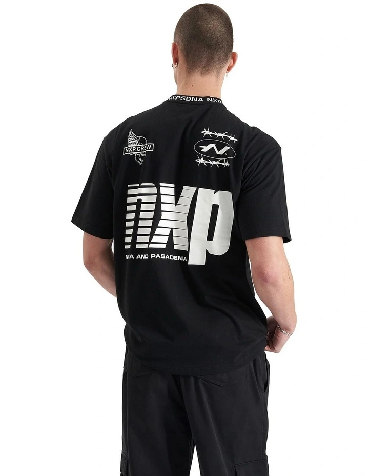 Ionic Heavy Box Fit Tee in Jet Black