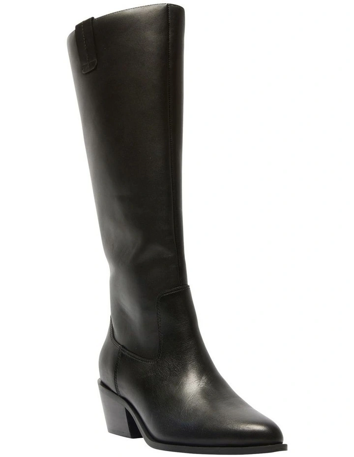 Justice Boots in Black Leather