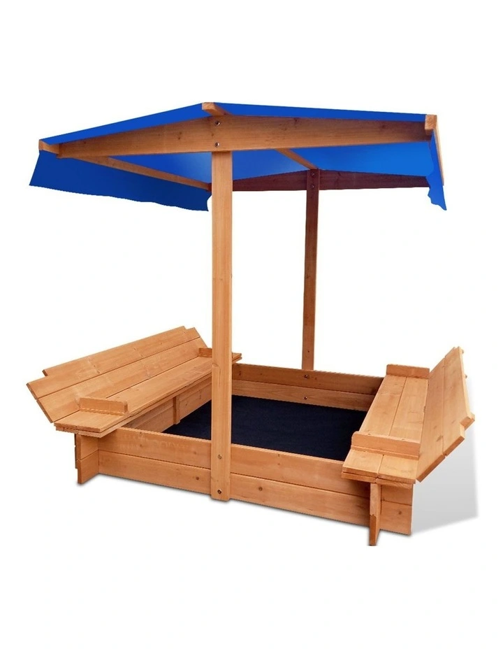 Outdoor Sand Box Set in Natural Wood