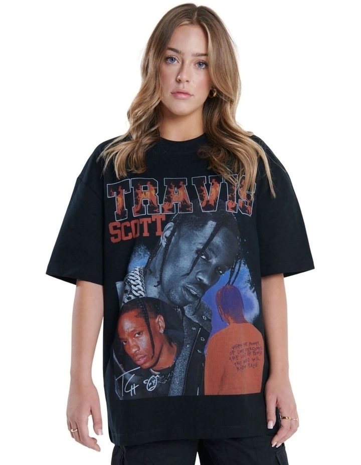 Travis Scott Bootleg T-shirt in Black
