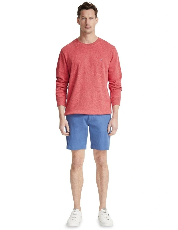 Leo Cotton Fleece Sweatshirt in Red