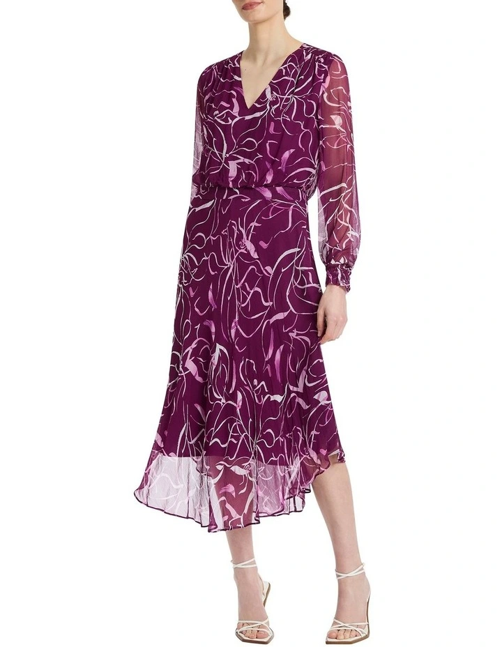 Agnes Crinkle Dress in Acai Multi