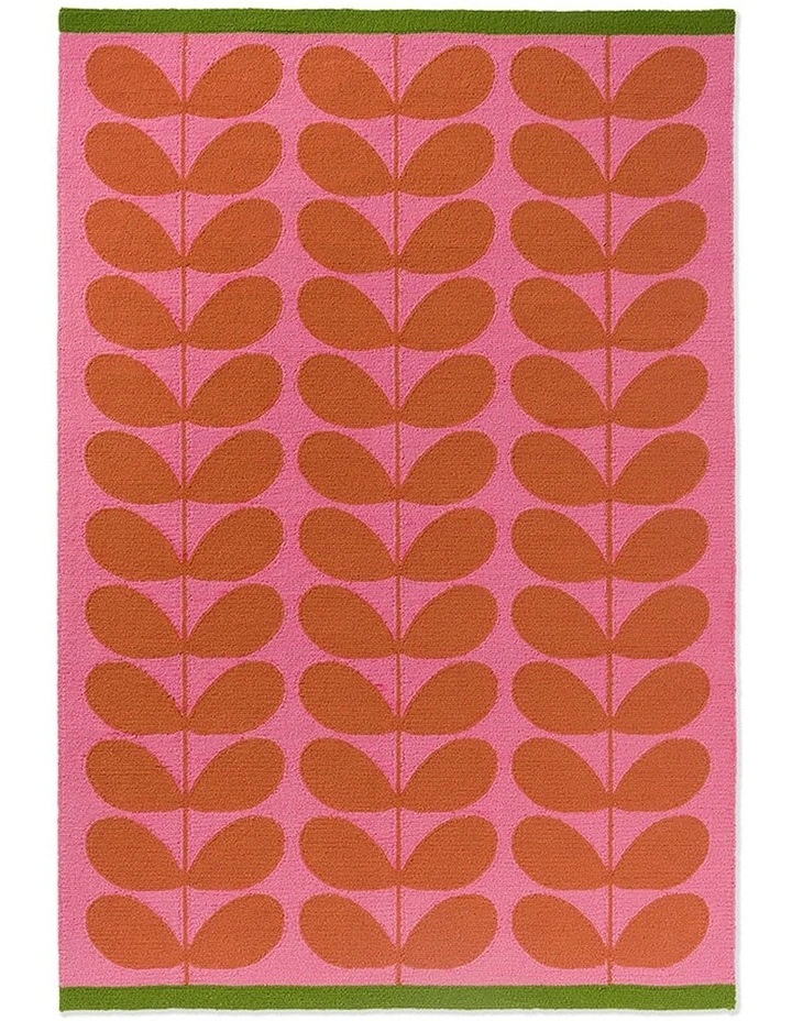 Solid Stem Paprika Outdoor Rug in Pink