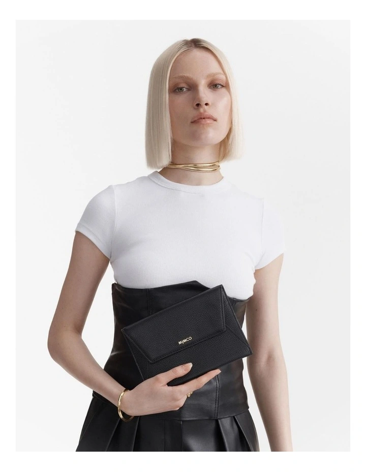 Drift Medium Envelope Pouch in Black Light Gold