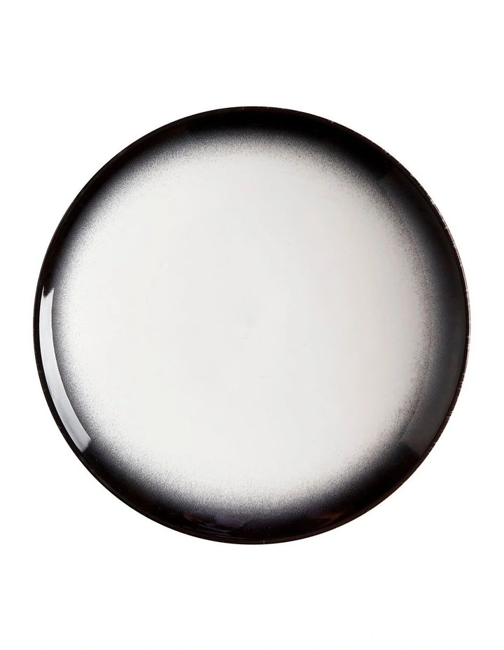 Caviar Granite Coupe Plate 20cm in Black/White