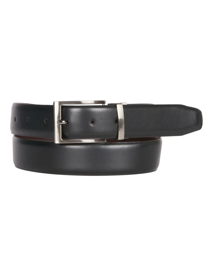 Pin Buckle Belt in Mahogany/Black