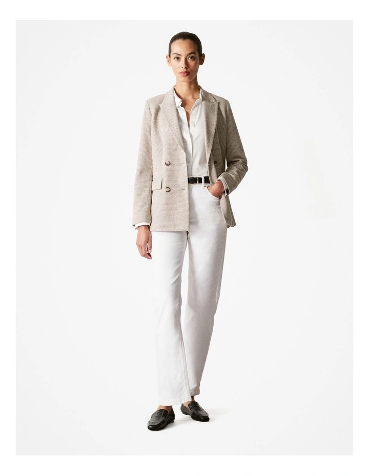 Cotton Modal Twill Shirt in White