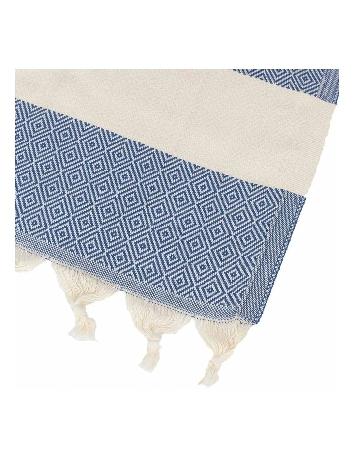 Turkish Towel in Navy/White