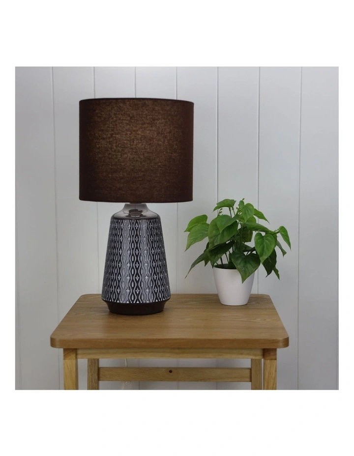 Moana Ceramic Table Lamp in Coffee